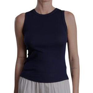 Pharaoh Collection Athena Hi-Neck Tank in Lightweight Rib Navy Size 1/Small New